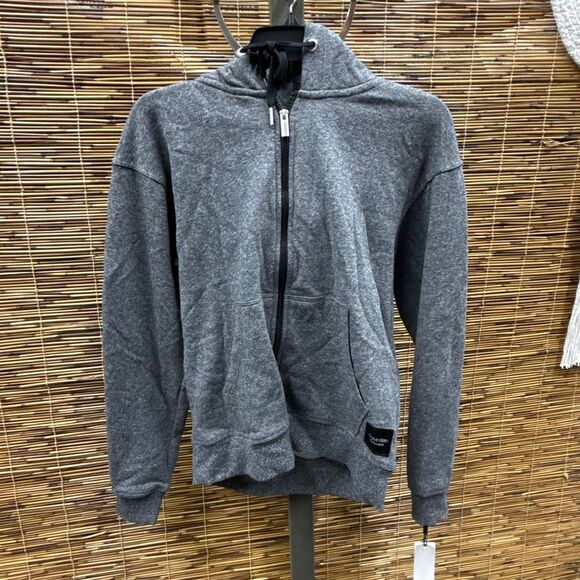 Calvin Klein Performance Women's Zip Hoodie - Black Heather Size XS - Picture 2 of 3